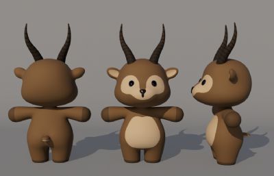 卡通羚羊 Q版羚羊 拟人羚羊