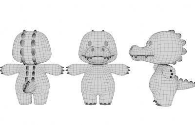 卡通鳄鱼 Q版鳄鱼 拟人鳄鱼