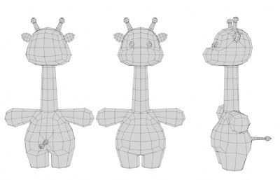 卡通长颈鹿 Q版长颈鹿 拟人长颈鹿