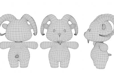 卡通山羊 Q版山羊 拟人山羊