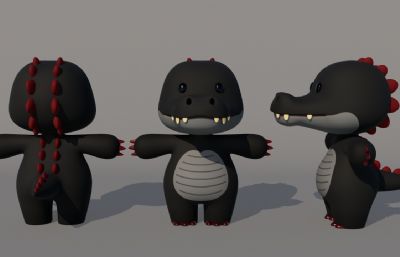 卡通鳄鱼 Q版鳄鱼 拟人鳄鱼