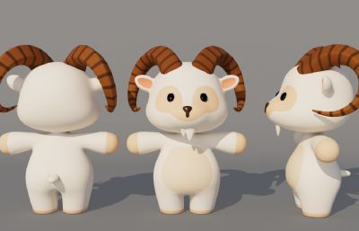 卡通山羊 Q版山羊 拟人山羊