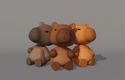 卡通卡皮巴拉 卡通水豚 Q版拟人水豚