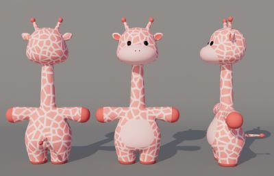 卡通长颈鹿 Q版长颈鹿 拟人长颈鹿