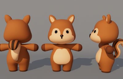 卡通松鼠 Q版松鼠 拟人松鼠