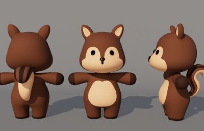 卡通松鼠 Q版松鼠 拟人松鼠