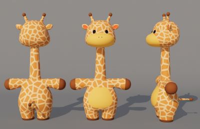 卡通长颈鹿 Q版长颈鹿 拟人长颈鹿