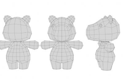 卡通卡皮巴拉 卡通水豚 Q版拟人水豚