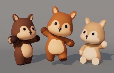 卡通松鼠 Q版松鼠 拟人松鼠