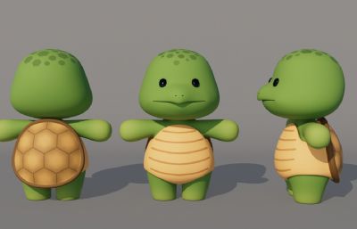 有绑定的可爱卡通乌龟 Q版拟人乌龟