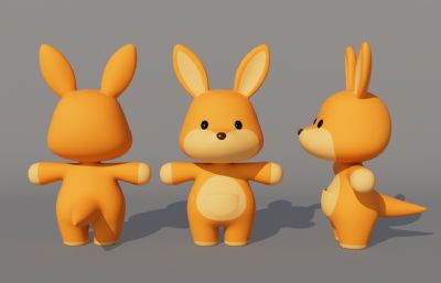 卡通袋鼠 Q版袋鼠 拟人袋鼠