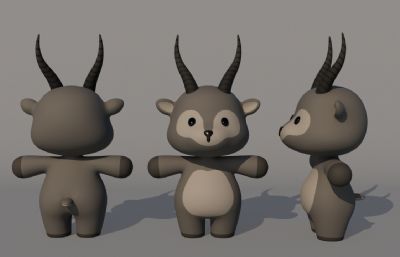 卡通羚羊 Q版羚羊 拟人羚羊