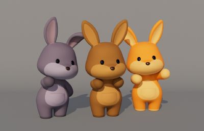 卡通袋鼠 Q版袋鼠 拟人袋鼠