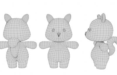 卡通松鼠 Q版松鼠 拟人松鼠