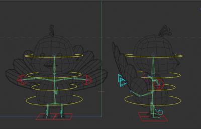 Q版孔雀 拟人孔雀 卡通孔雀