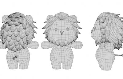 Q版狮子 卡通狮子 拟人狮子