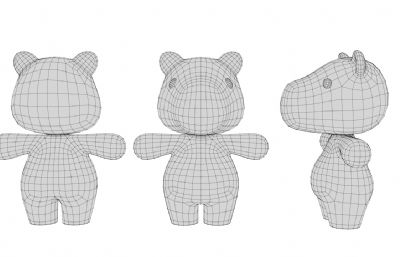 卡通卡皮巴拉 卡通水豚 Q版拟人水豚