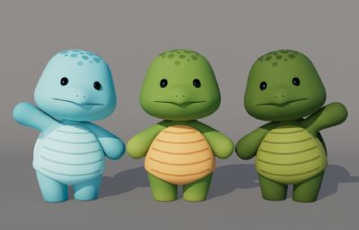 有绑定的可爱卡通乌龟 Q版拟人乌龟