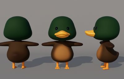 卡通鸭子 Q版鸭子 拟人鸭子