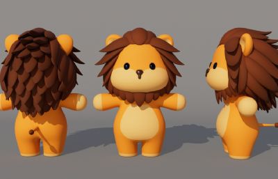 Q版狮子 卡通狮子 拟人狮子