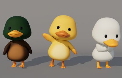 卡通鸭子 Q版鸭子 拟人鸭子