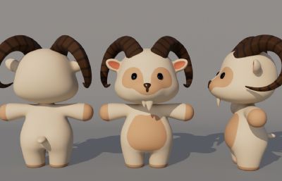 卡通山羊 Q版山羊 拟人山羊