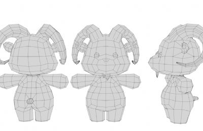 卡通山羊 Q版山羊 拟人山羊