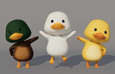 卡通鸭子 Q版鸭子 拟人鸭子