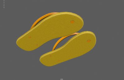 夏季拖鞋 人字拖 凉拖塌陷模型