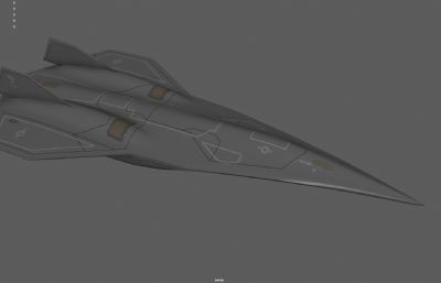 科幻无人侦察机 隐身战机 飞行器