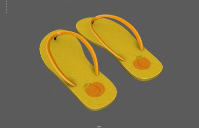 夏季拖鞋 人字拖 凉拖塌陷模型