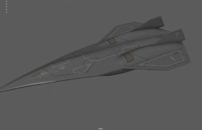 科幻无人侦察机 隐身战机 飞行器