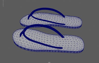 夏季拖鞋 人字拖 凉拖塌陷模型