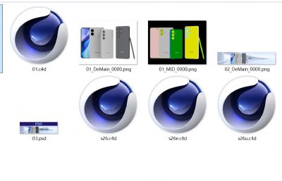 三星Galaxy s26/s26 ultra/s26 edge系列手机组合模型,OC渲染