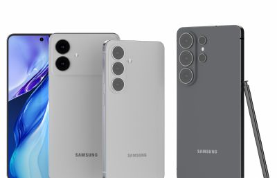 三星Galaxy s26/s26 ultra/s26 edge系列手机组合模型,OC渲染