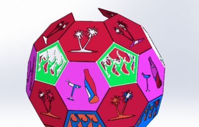 截角二十面体壁炉