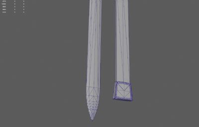 汉剑 古代战剑 中式古剑塌陷模型