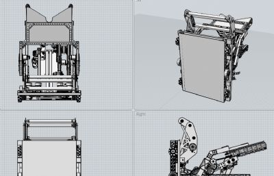 工厂全方位搬运投放机器人车模型