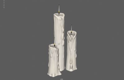 白色蜡烛 烛光 烛台