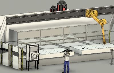 机器人辅助数控雕刻机工作台