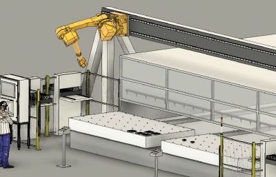 机器人辅助数控雕刻机工作台