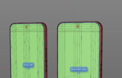 Redmi K90 /Redmi K90 ProMax/红米 K90/ 红米K90 ProMax手机外观C4D模型