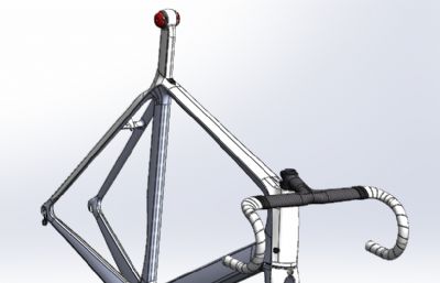 公路自行车车架模型