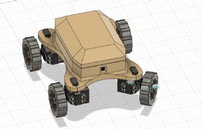 带转向系统的全轮驱动迷你漫游车