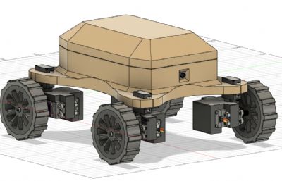 带转向系统的全轮驱动迷你漫游车