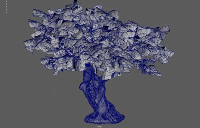 大树古树 桃花树 樱花树塌陷模型