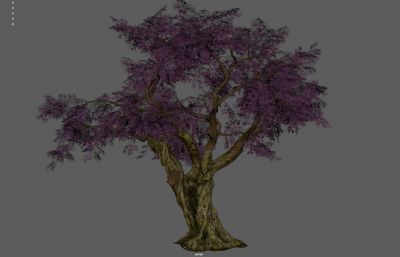 大树古树 桃花树 樱花树塌陷模型