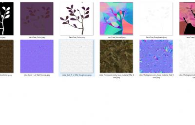 大树古树 桃花树 樱花树塌陷模型