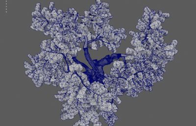 大树古树 桃花树 樱花树塌陷模型