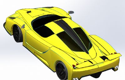 带尾翼的法拉利 恩佐跑车